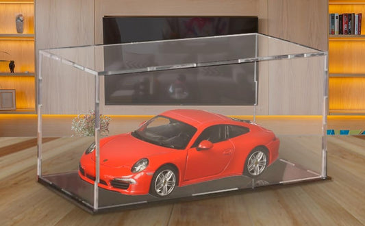Caja de Acrílico Exhibición Vitrina Transparente Display de Acrilico Exhibidor para Colecciones de Autos a Escala 1:24 a 1:30 (20x12x12cm)