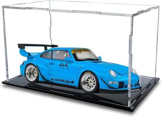 Caja de Acrílico Exhibición Vitrina Transparente Display de Acrilico Exhibidor para Colecciones de Autos a Escala 1:24 a 1:30 (20x12x12cm)